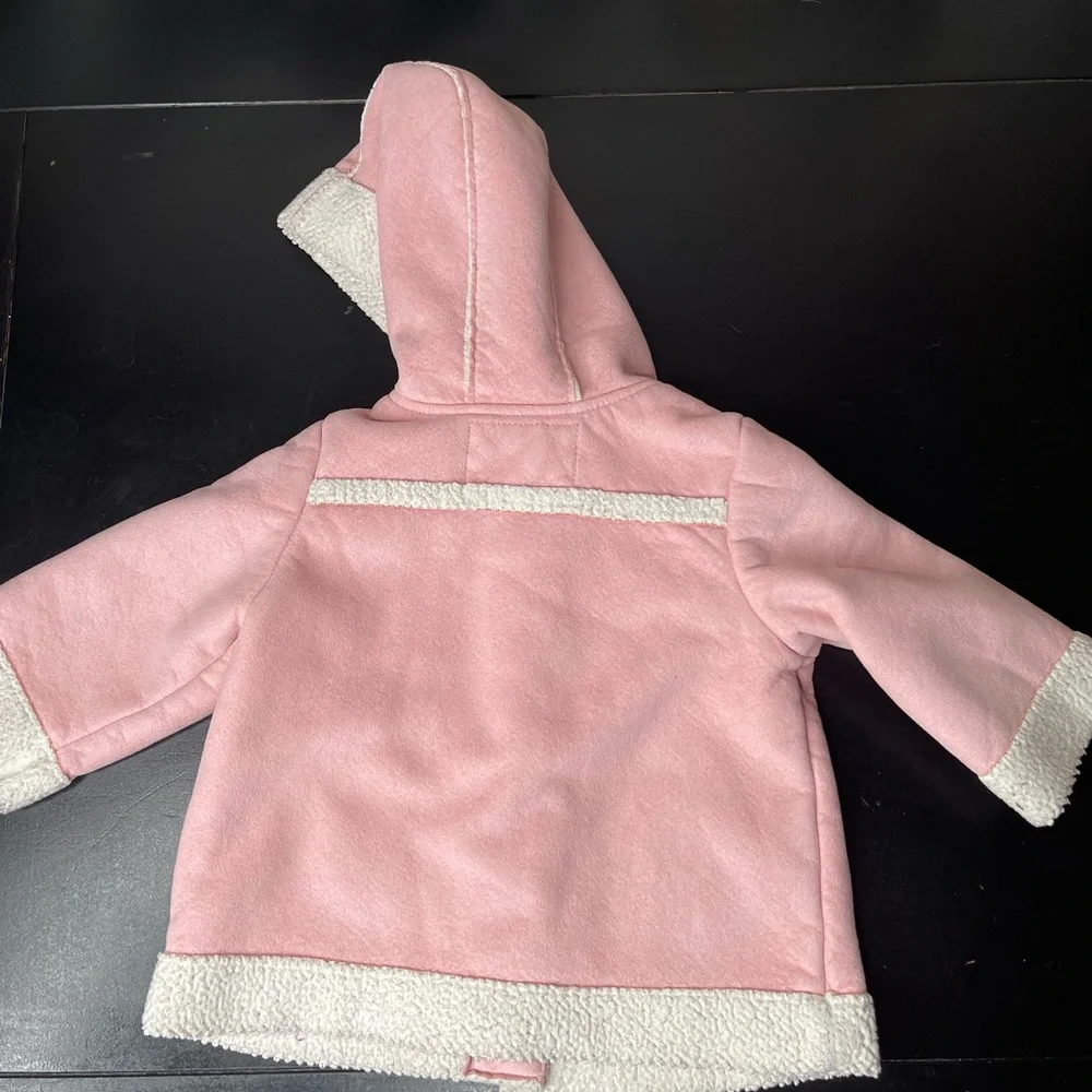 Old Navy Pink Hooded Kids Coat 6-12mo